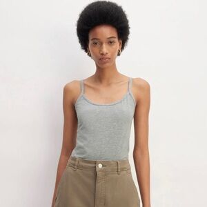 NWT Everlane Supima Form Spaghetti Strap Cami, Grey, Medium
